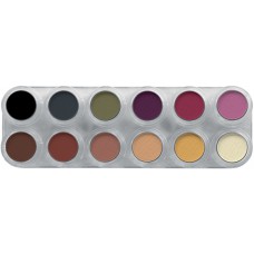 Grimas Eyeshadow & Rouge Palette Matte / Szemhéjfesték & Pirosító Paletta Matt 12 x 2 gr, GEYRO-FM